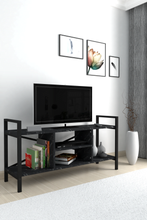 Evmood TV Sehpası Raflı TV Ünitesi Televizyon Sehpası Antrasit